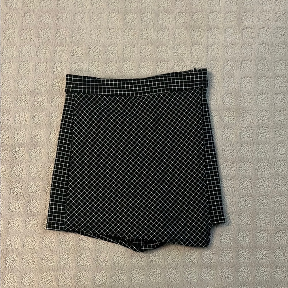 Garage Black and White Checkered Mini Skirt